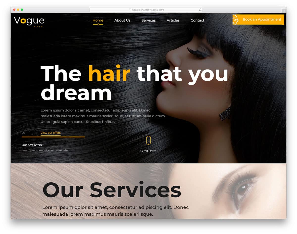 35+ Properly Groomed Free Hair Salon Website Templates 2023