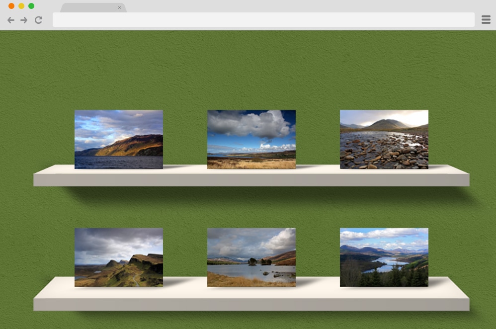 3d CSS Gallery css image gallery