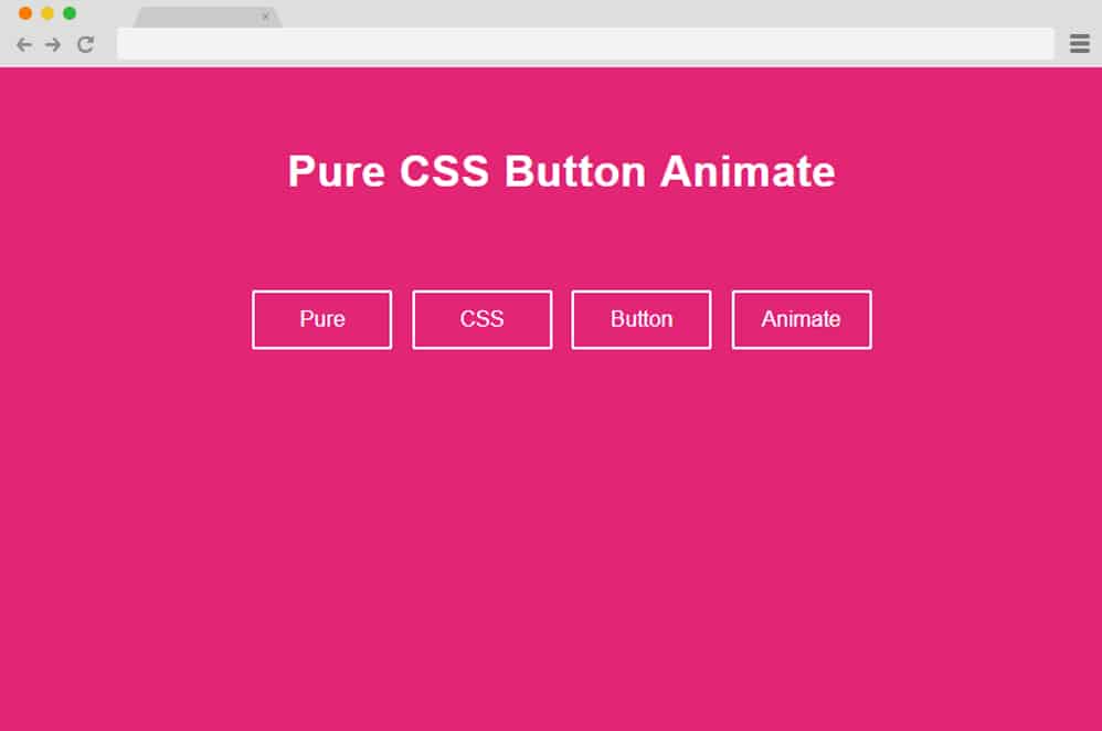 Pure CSS Button Animate css button animation