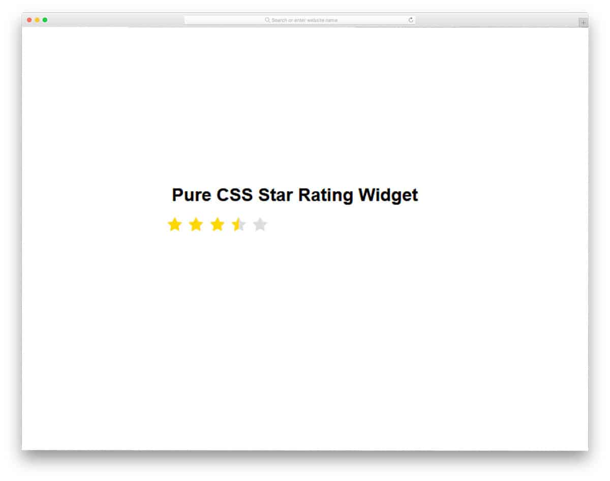 Pure-CSS-Star-Rating-Widget