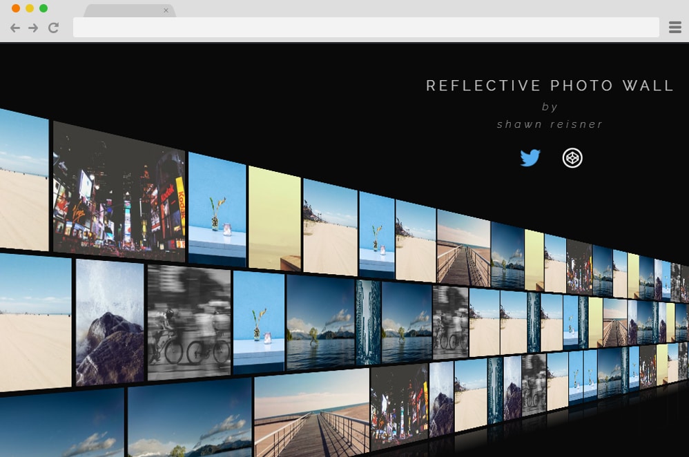 Reflective Photo Gallery Wall css image gallery