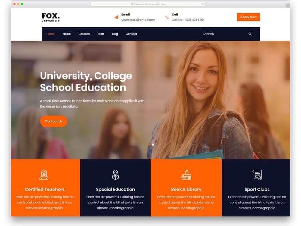 40 Free Bootstrap Education Templates For Online Course Offering Sites