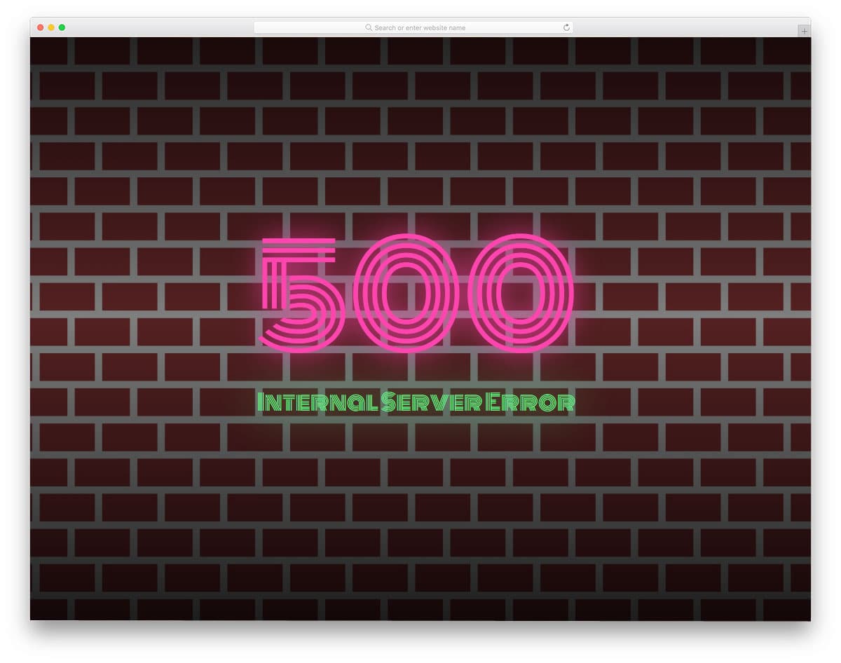 500-Error-Neon-Lighting