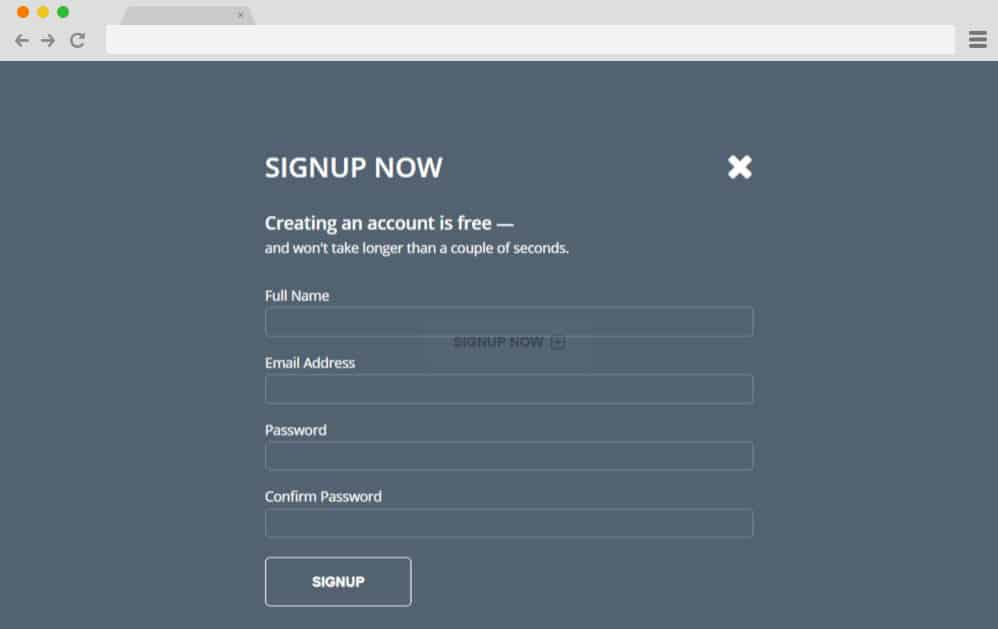 CSS forms - overlay signup form 20