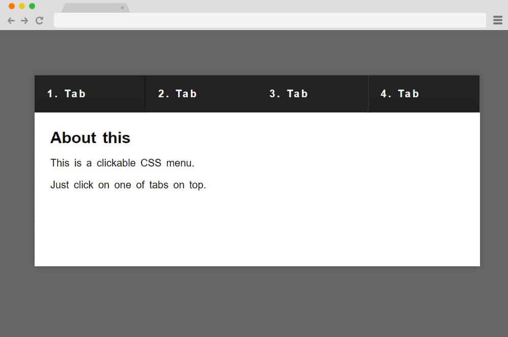 Clickable CSS Tabs