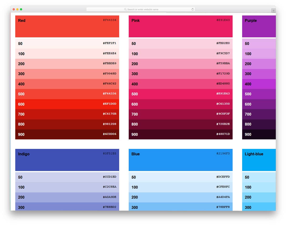 Google-Material-Design-Sass-Color-Palette