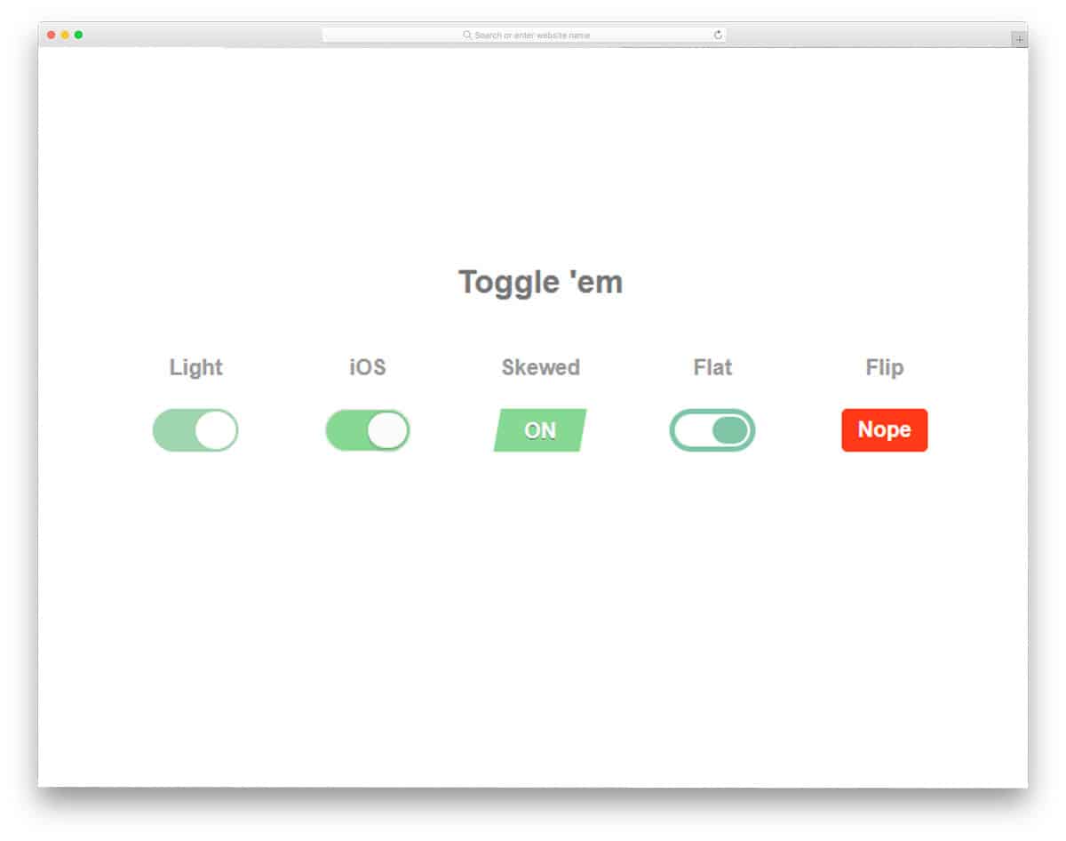 Pure-CSS-Toggle-Buttons