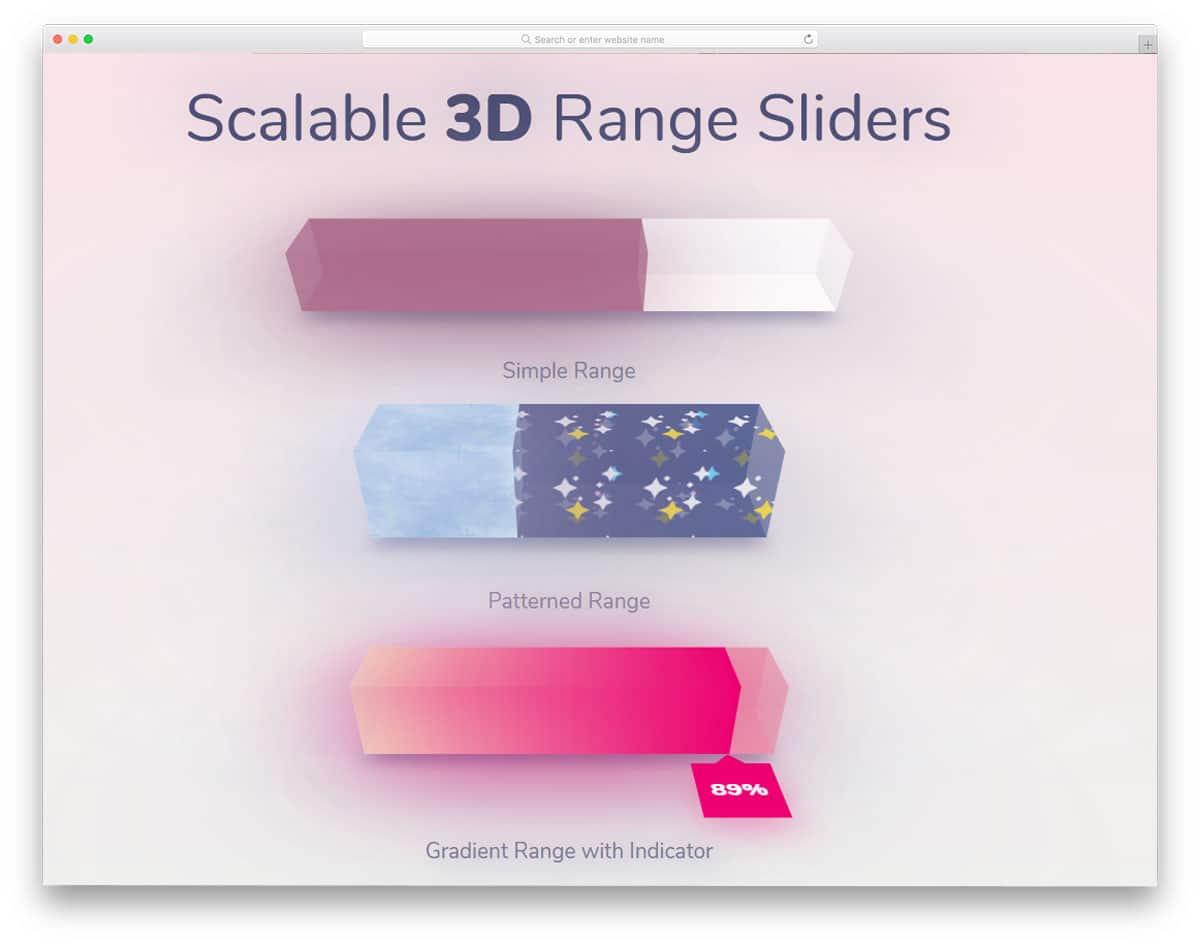 Scalable-3D-Range-Sliders