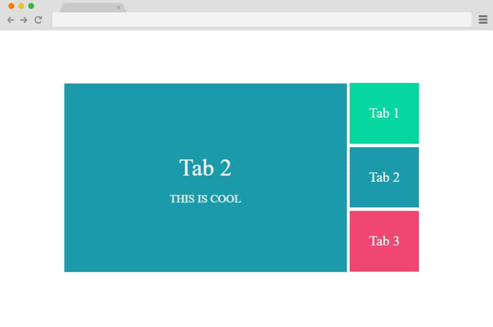 Tab Interface with 3D Cube