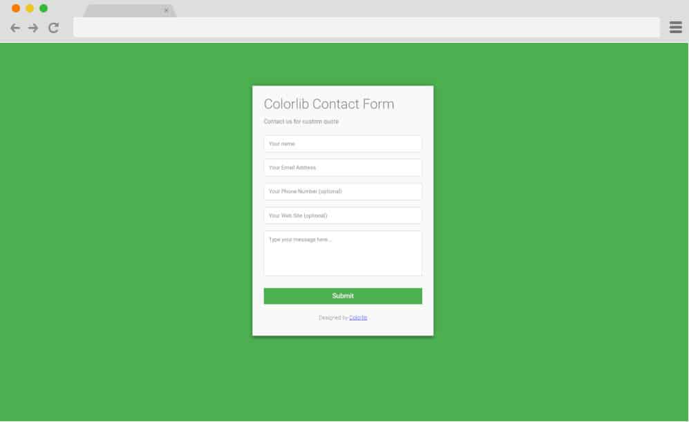 css forms - colorlib contact form 1