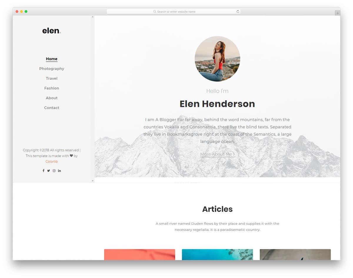 elen-html-online-resume-templates