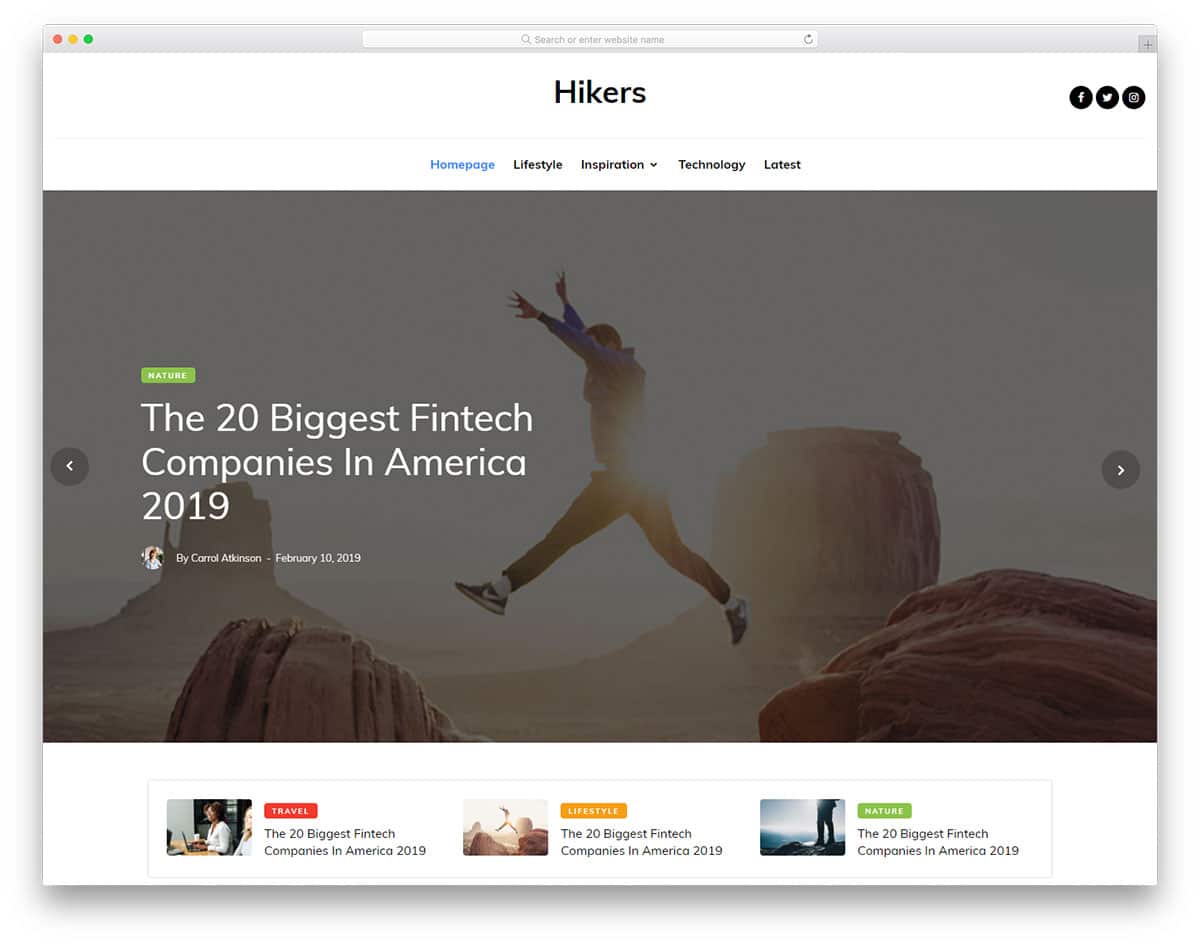 hikers-free-blog-templates