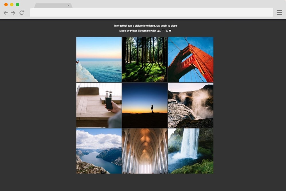 pure css responsive gallery