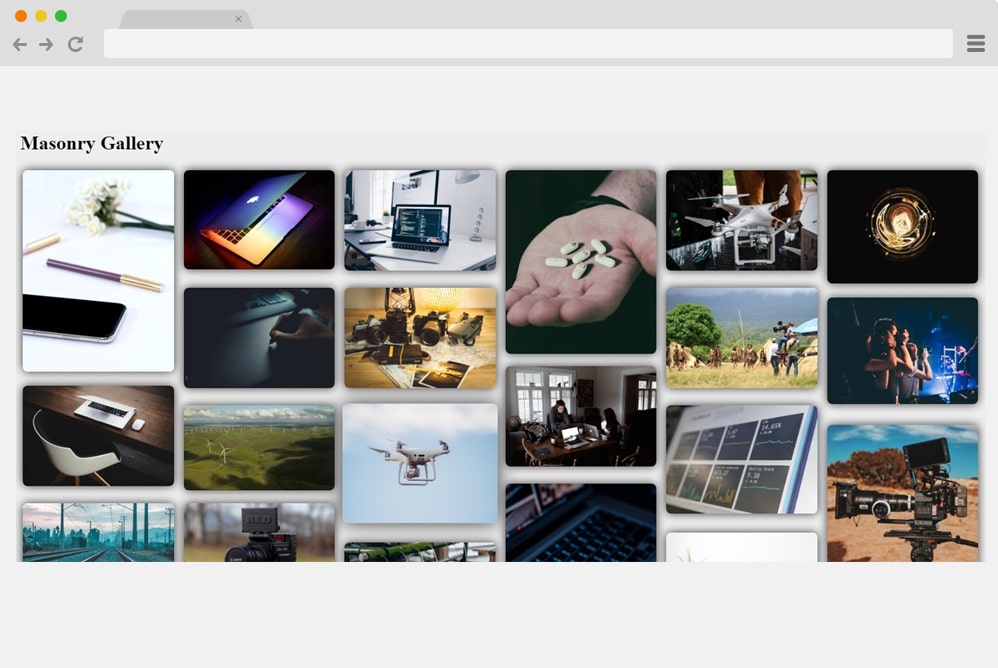 responsive css grid masonry gallery