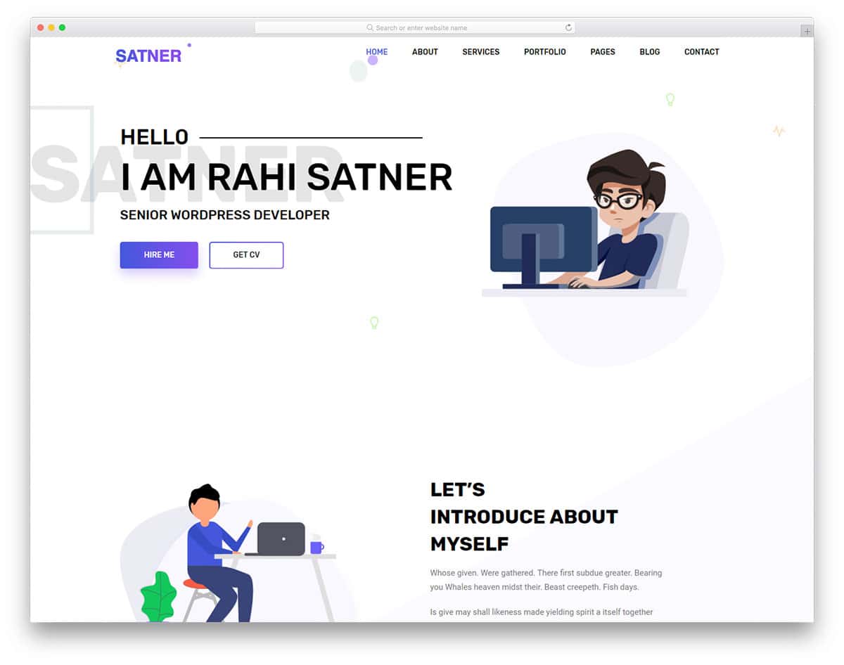 satner-html-online-resume-templates