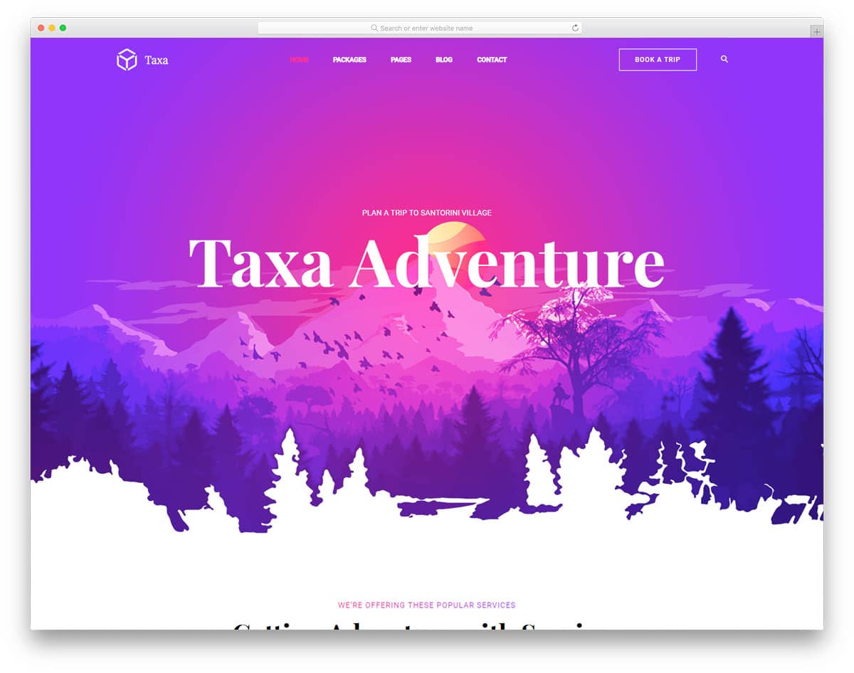 travel and adventure website template