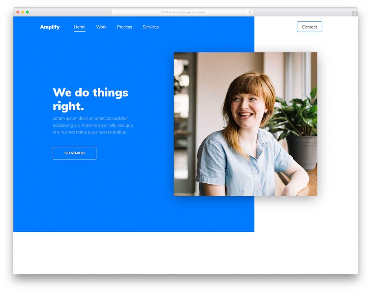 amplify-free-bootstrap-personal-website-template