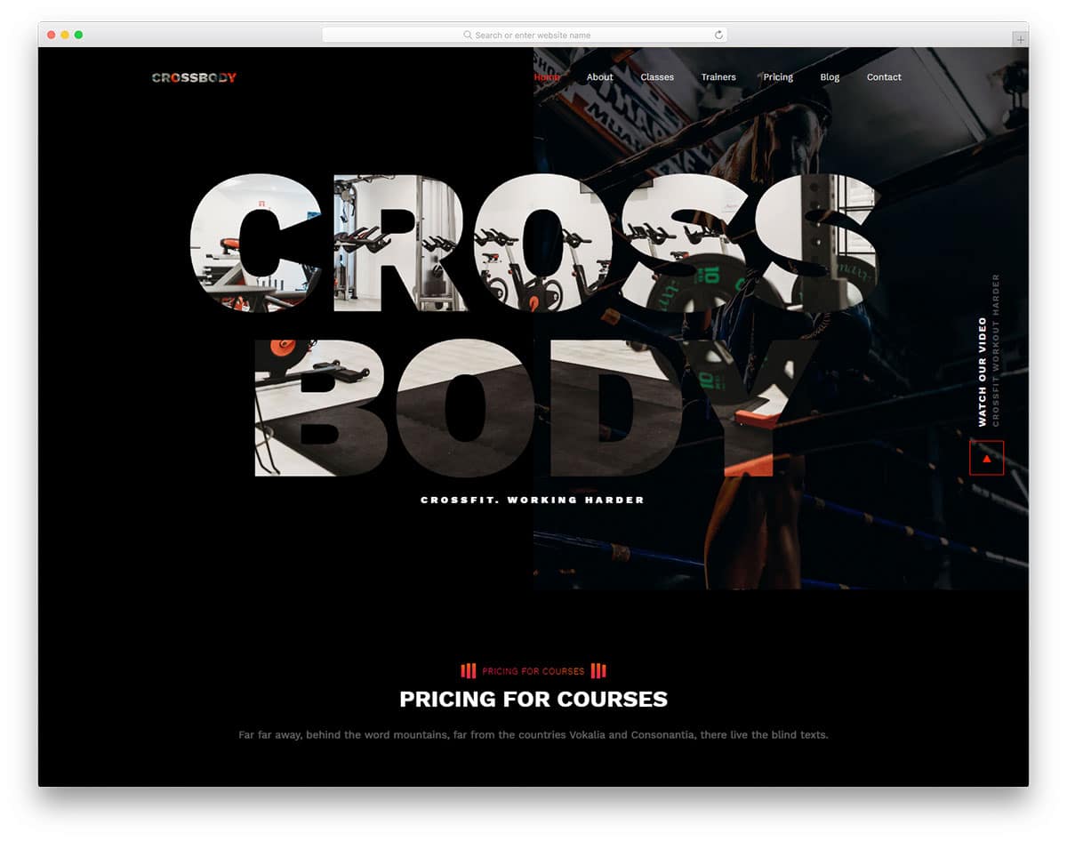 crossbody-free-fitness-website-templates