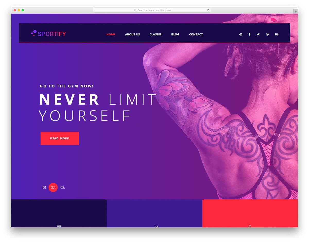 sportify-free-fitness-website-templates