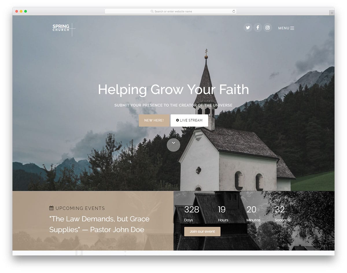 spring-free-church-website-templates