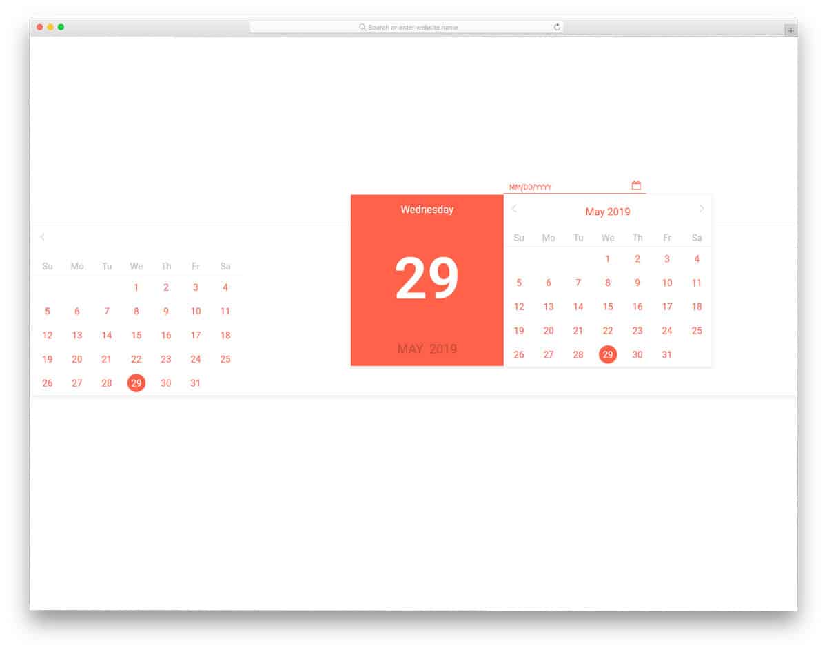 material style datepicker