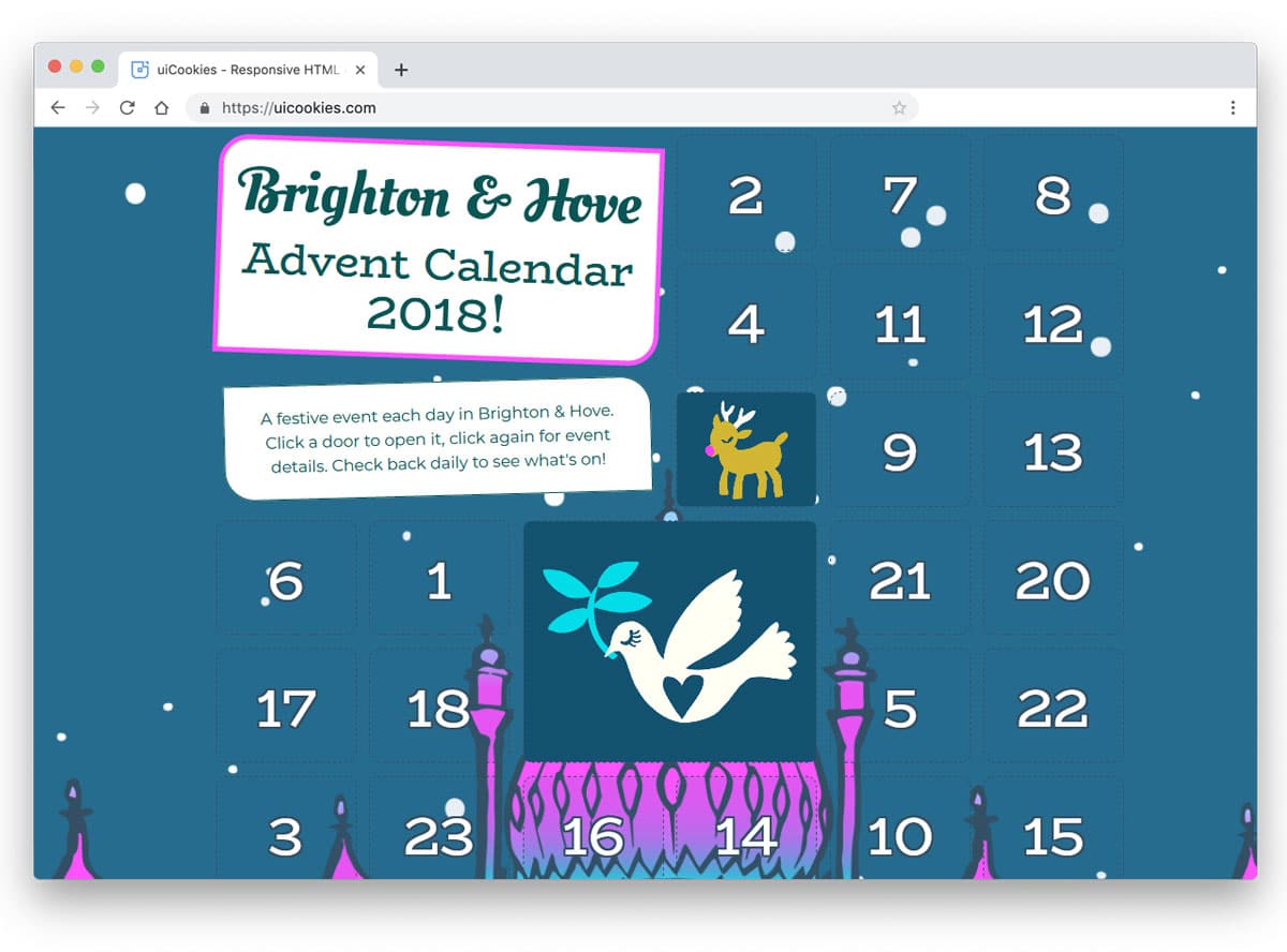 colorful concept for advent calendar