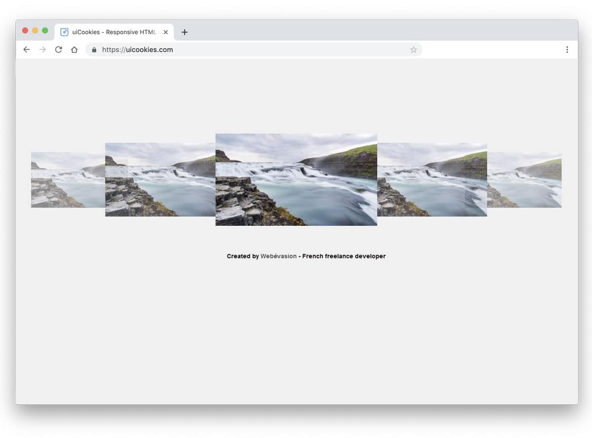 coverflow slider to clearly show upcoming images