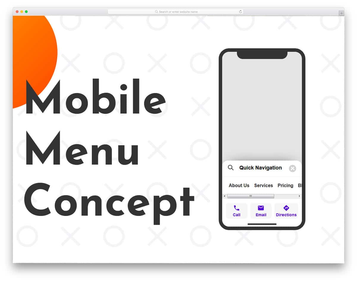 interesting and feasible mobile menu concept