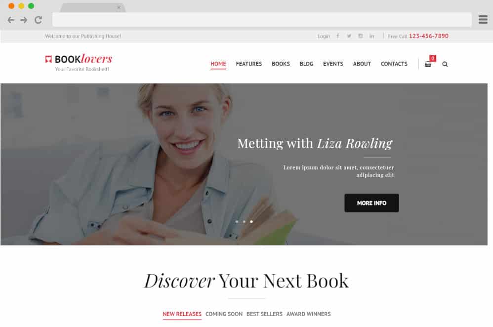 booklovers author website templates