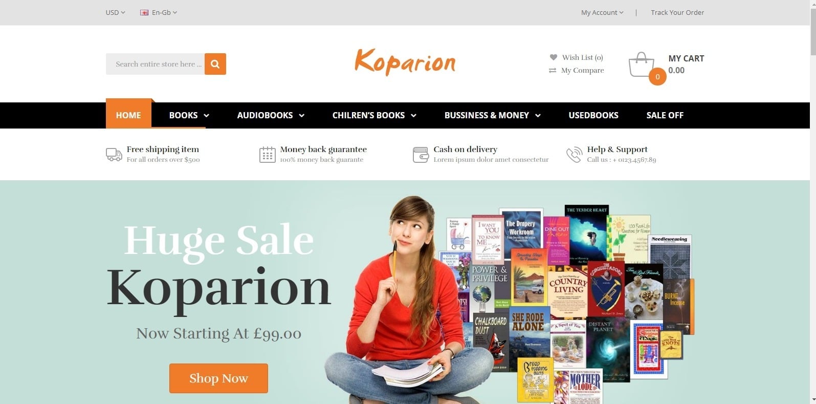 koparion-html-bookstore-website-template