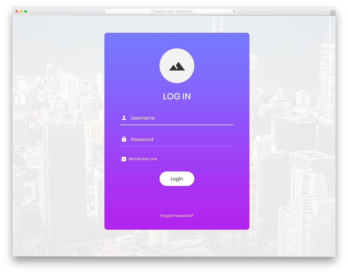 simple and ready to use login page design