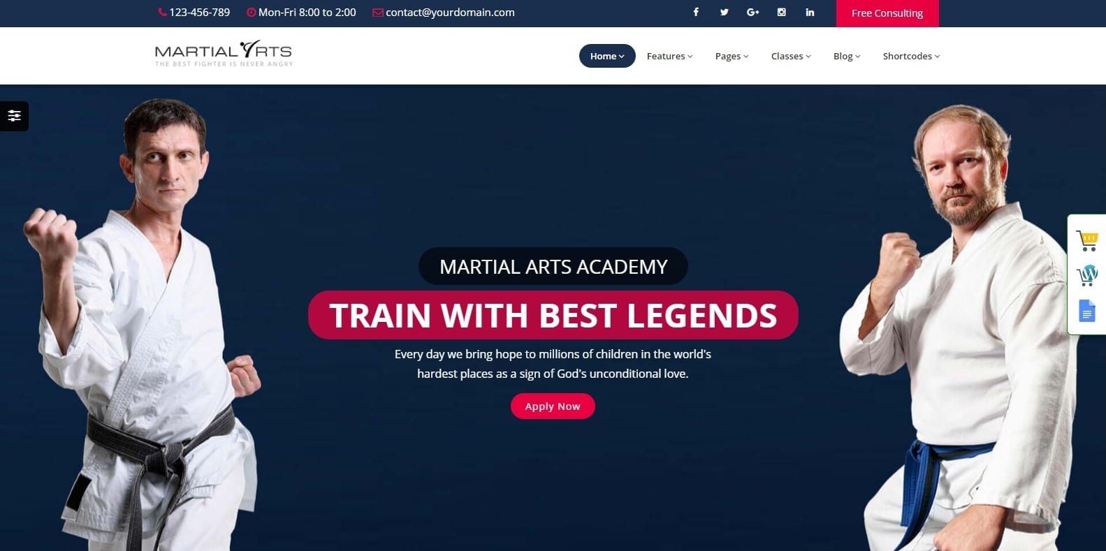 martial-arts-sports-website-template