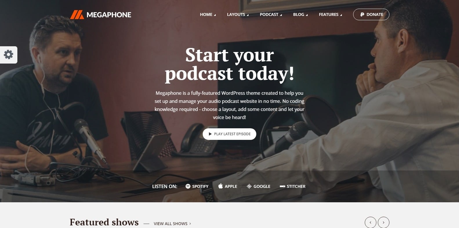 megaphone-podcast-website-template