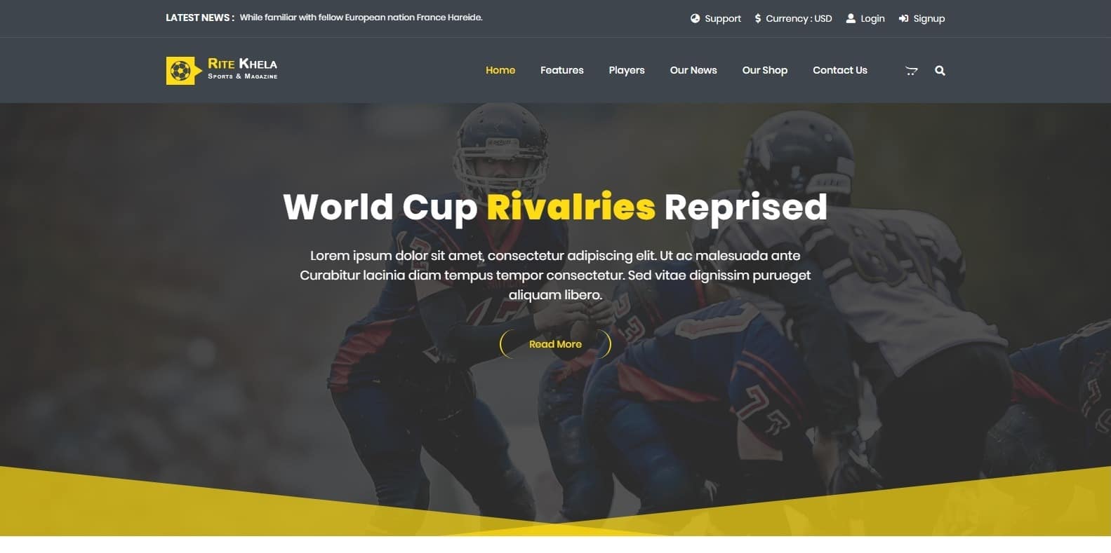 ritekhela-sports-website-template