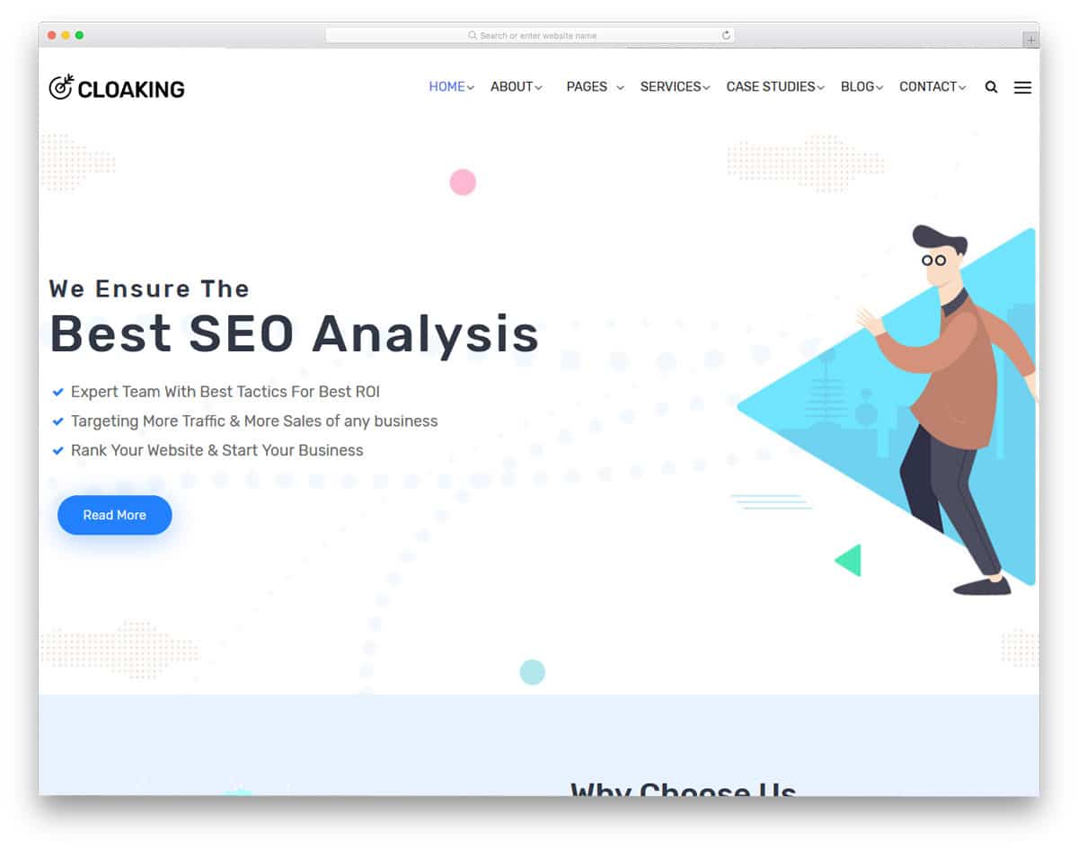 clean content focused SEO agency wordpress themes