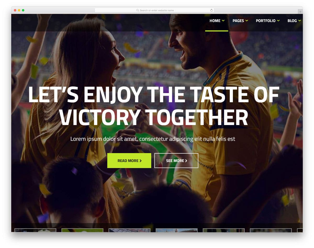 wordpress theme for sports club, news, and store