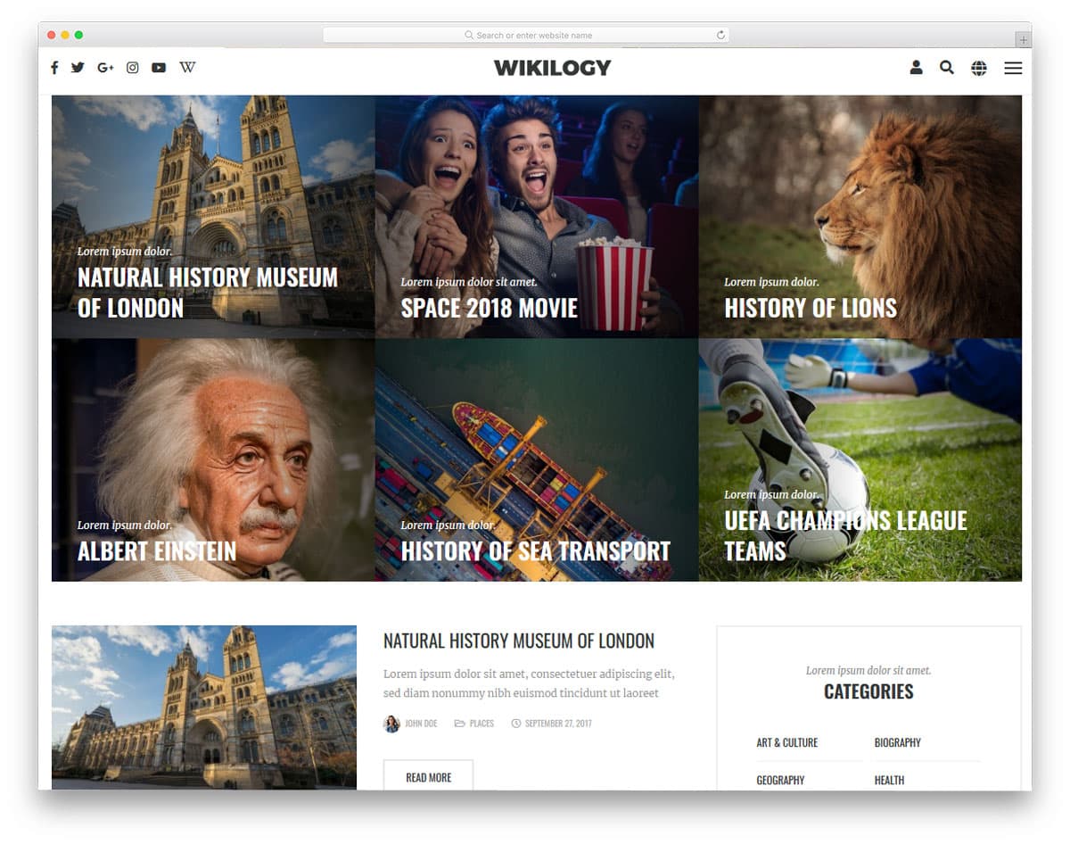 wordpress wiki themes for image rich sites