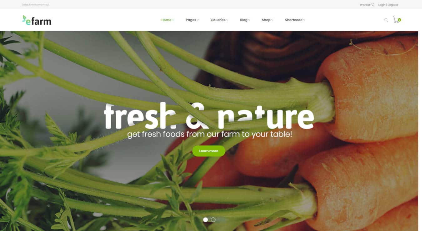 food website templates efarm