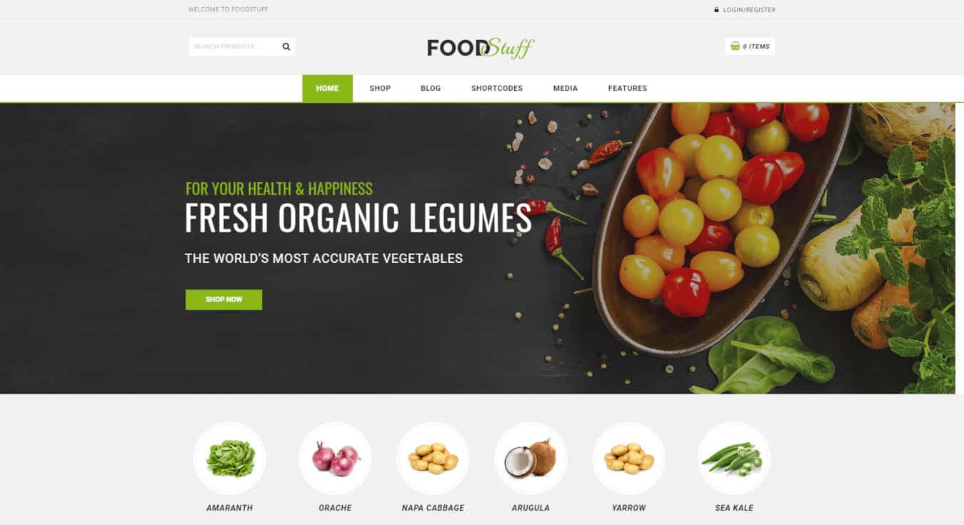 food website templates food stuff