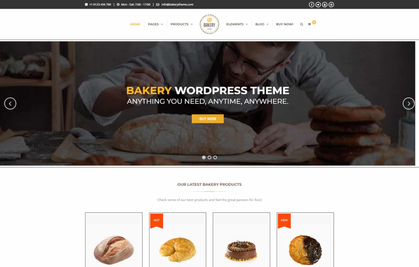 restaurant website templates bakery