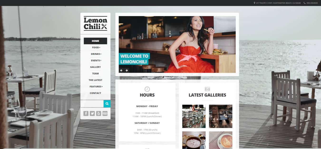 restaurant website templates lemonchili
