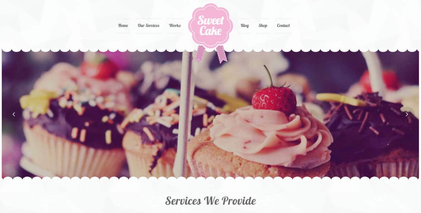 restaurant website templates sweetcake