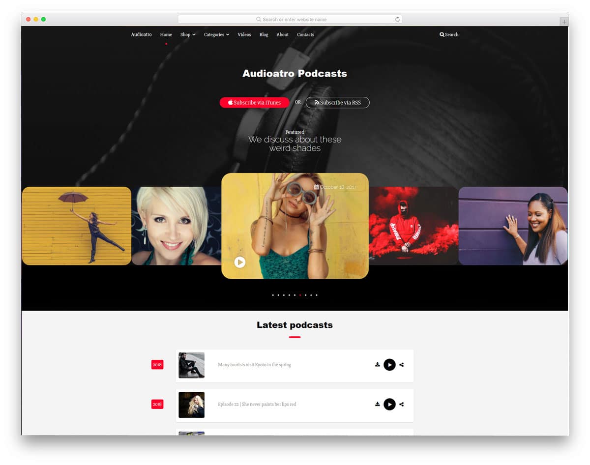 WordPress live streaming theme for podcasts