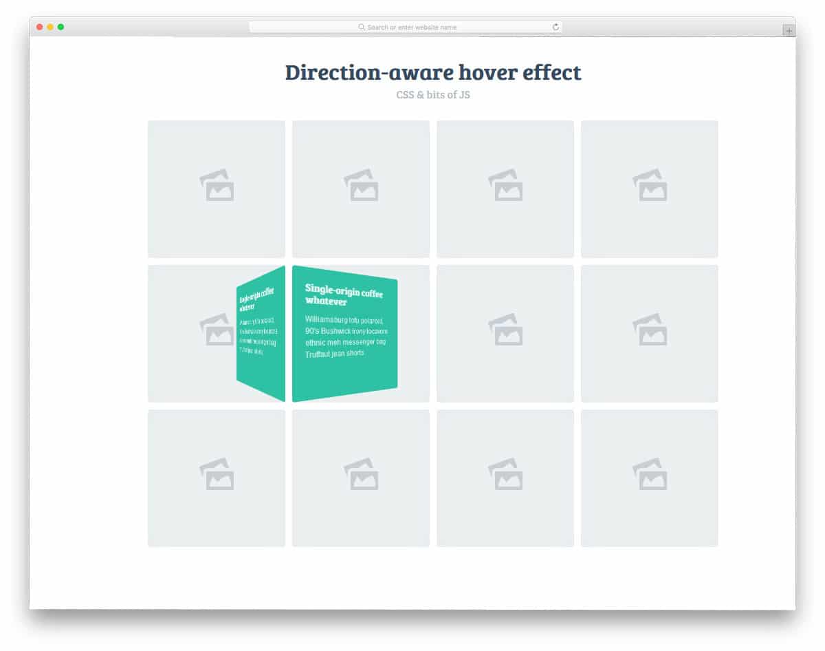 interactive direction aware animation example