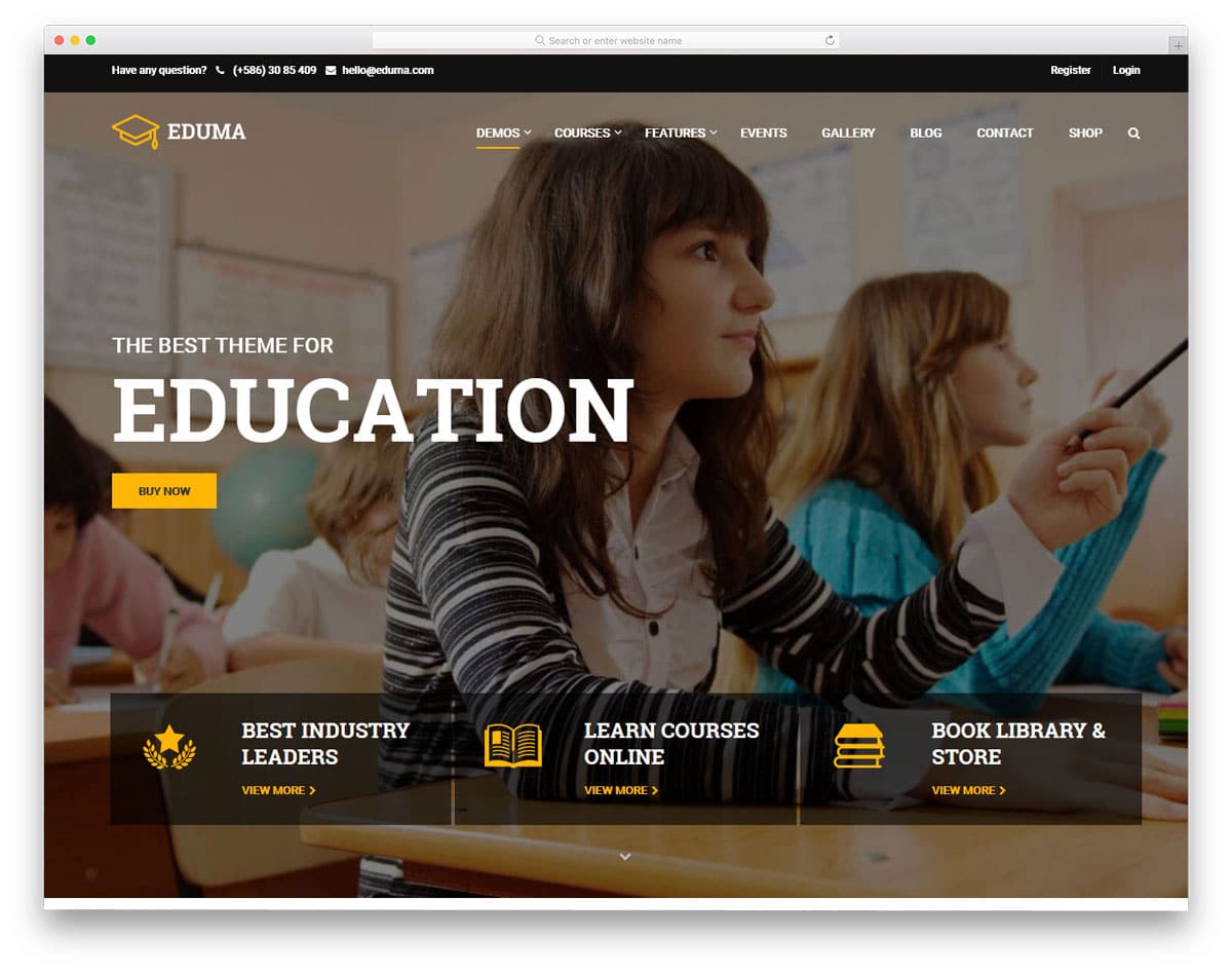 online course wordpress theme for students