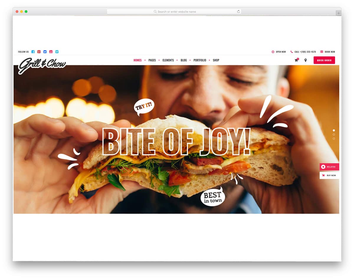 creative wordpress themes for fast foods and food trucks