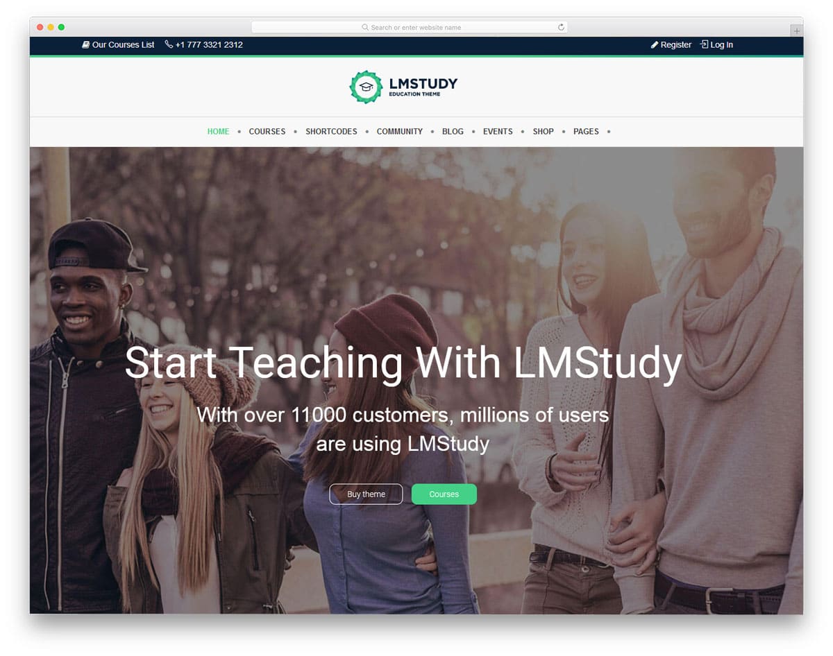 online course wordpress theme with lms options