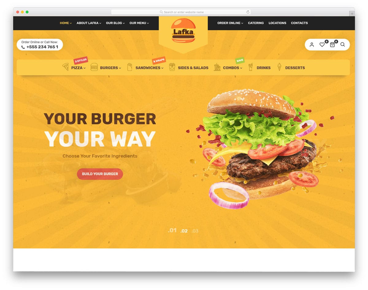 bright and interactive food truck WordPress themes for burgers