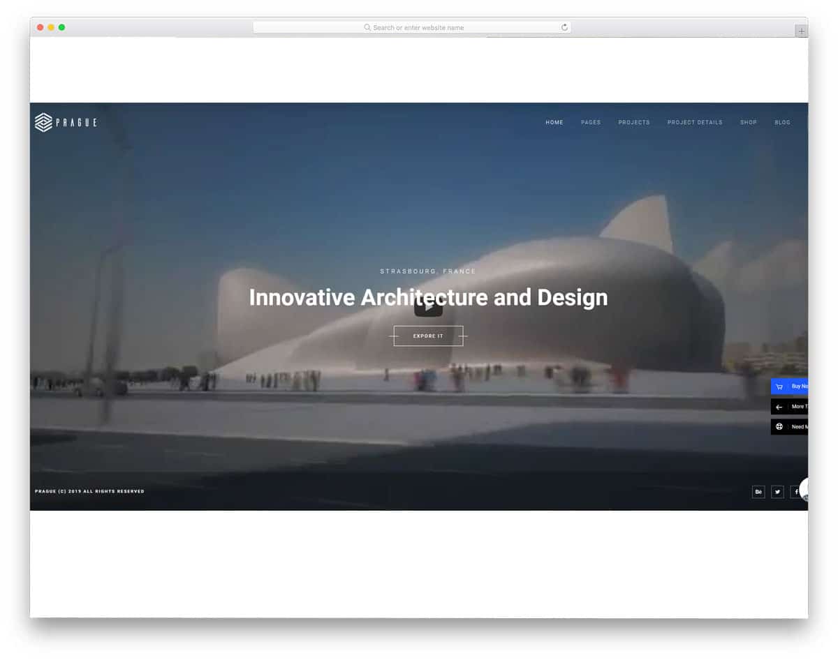 WordPress Themes Video Background for architecture websites