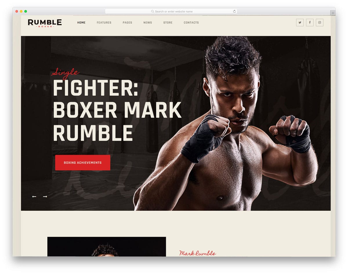 martial arts wordpress theme for boxing